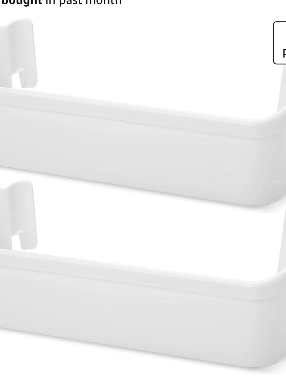 Refrigerator Side Door Bottom Shelf Compatible with Frigidaire 240323001 2-Pack
